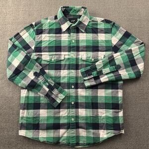 HUF Worldwide Shirt Adult Large Plaid Button Up Long Sleeve Casual Men's